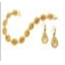 Carolee Deco Bracelet and Drop Earrings in Gold